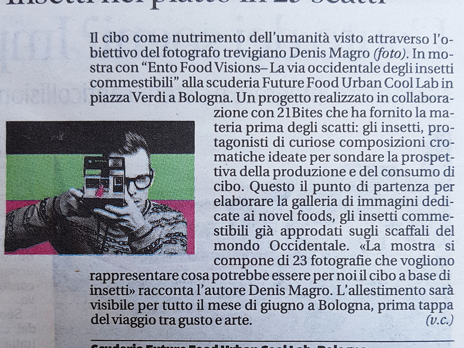 La Tribuna : "Entofoodvisions" di Denis Magro

