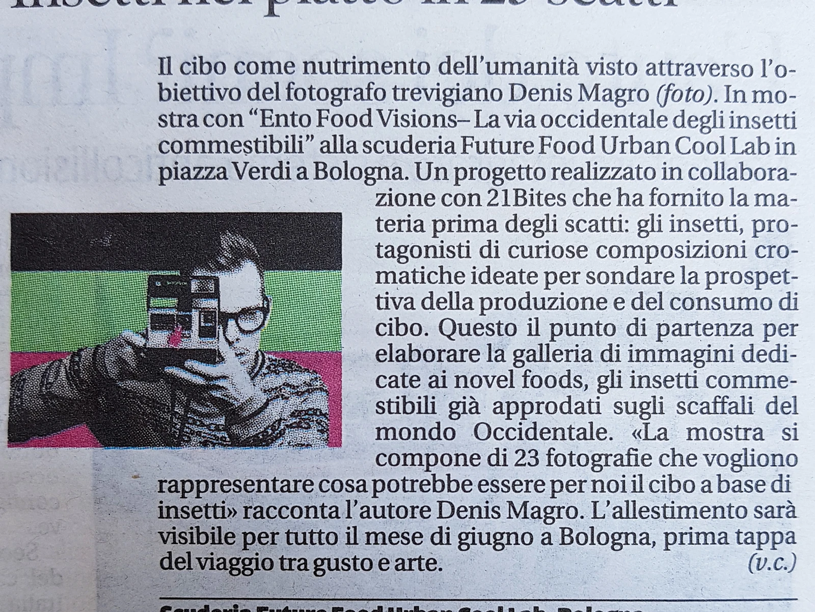 La Tribuna : "Entofoodvisions" di Denis Magro
